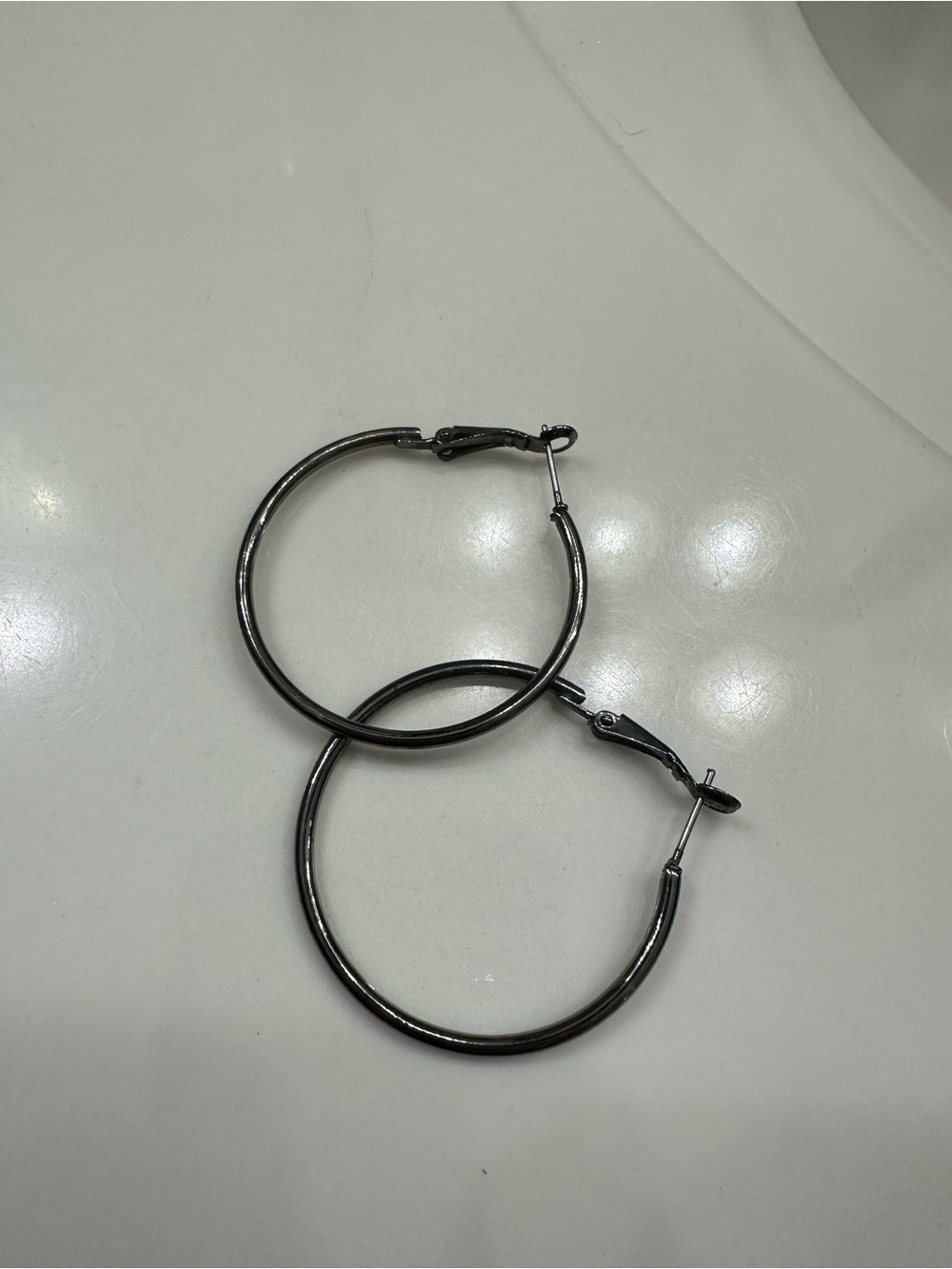 Classic Black Hoop Earrings - Women Accessories